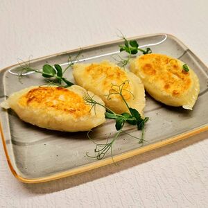 Вареники с картофелем жареные