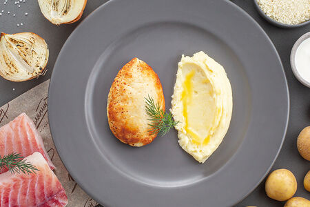 Котлета щучья с пюре