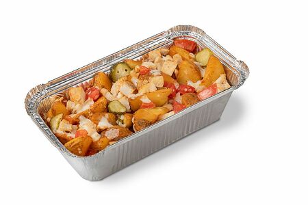 Ланч картофель с курицей