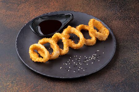 Хрустящие кольца кальмара