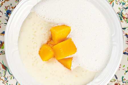 Рисовая каша со свежим манго