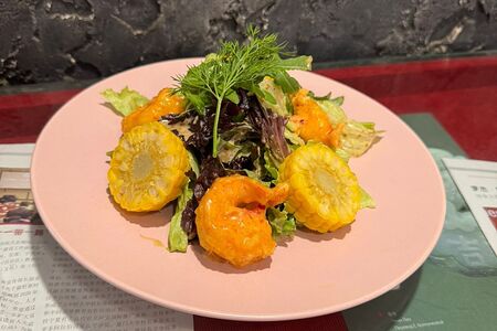 Салат с креветками по-шаньдунски 