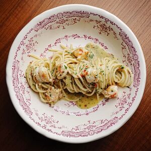 Спагетти Alio Olio с креветкой