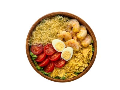 Боул Цезарь с креветками 