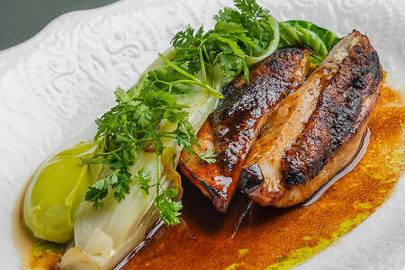 Грудка цыпленка с печеным романо