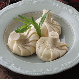 Хинкали с толченым картофелем и грибами