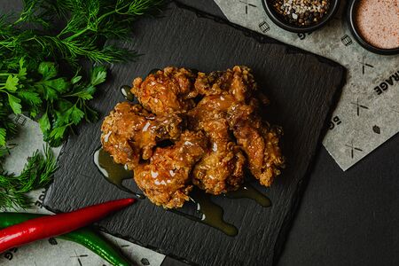 Крылышки в медово-горчичном соусе