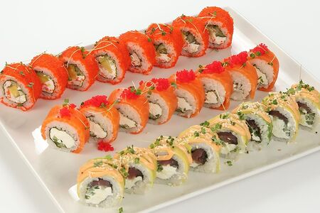 Сет вайолет new и 2 набора: васаби, имбирь, соевый соус)