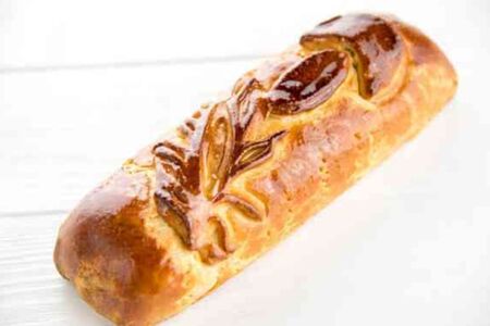 Целый пирог Кулебяка с грибами