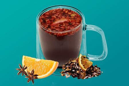 Чайный глинтвейн с фруктами и специями