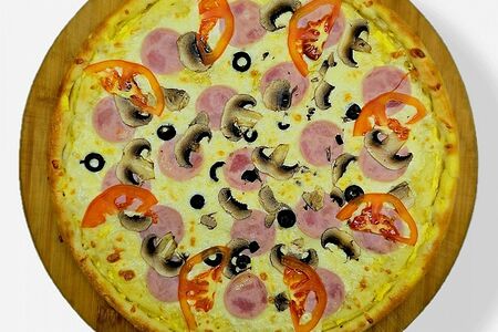 Пицца с ветчиной и грибами ( 36см )