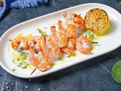 Креветки тигровые на гриле