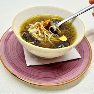 Суп-лапша с лесными грибами