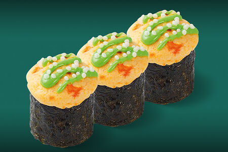 Суши запеченные с креветкой 3 шт