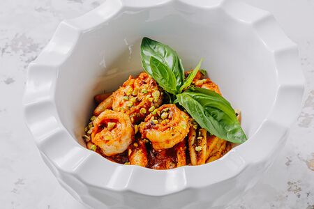 Паста Кортече с креветкой