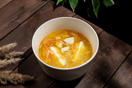 Куриный с домашней лапшой