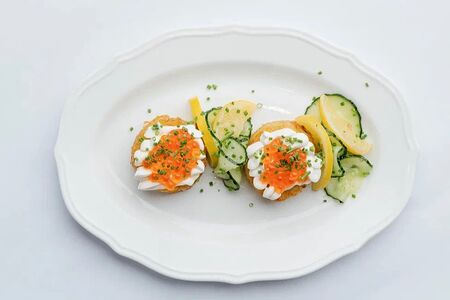 Хашбраун с икрой 