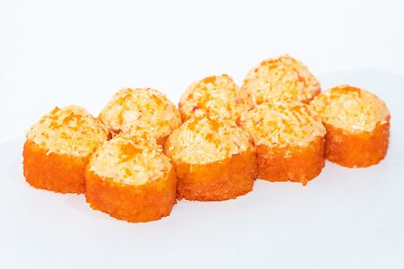 Запеченный ролл Краб-лосось-гребешок