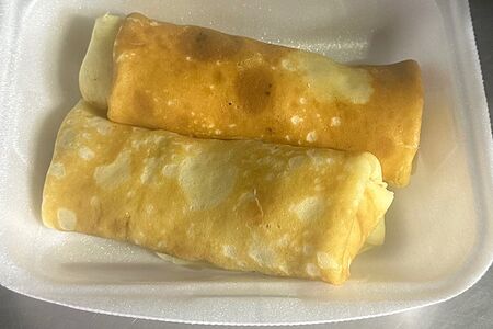 Блинчики с грибами и сыром