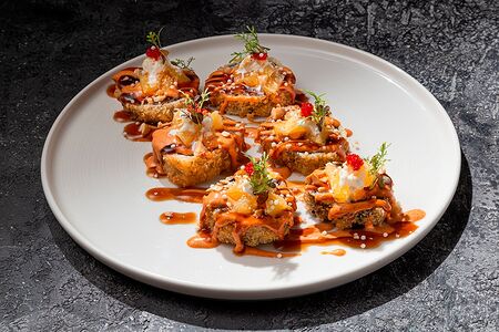 Темпура с лососем и апельсином