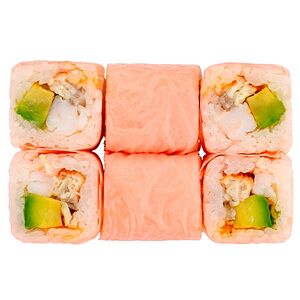 Классический розовый ролл с угрем