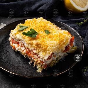 Салат Мимоза с лососем  