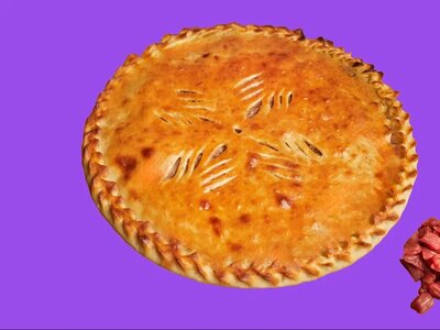 С мясом и помидором 