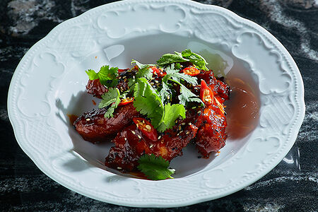 Куриные крылья в кисло-сладком соусе