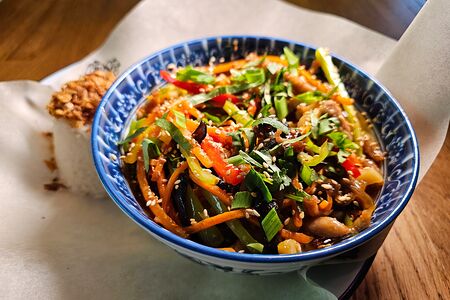 Свинина Ван Тау с паровым рисом Жасмин