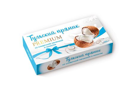 Тульский пряник Premium со сливочной начинкой и кокосом