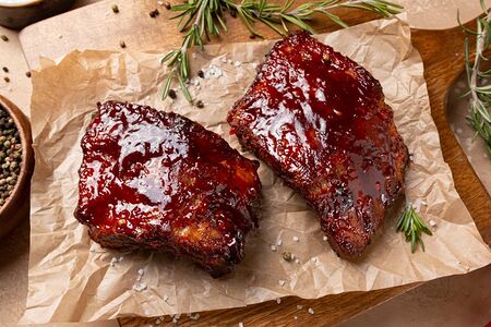 Свиные ребра барбекю