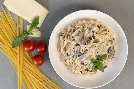 Паста Курица с грибами