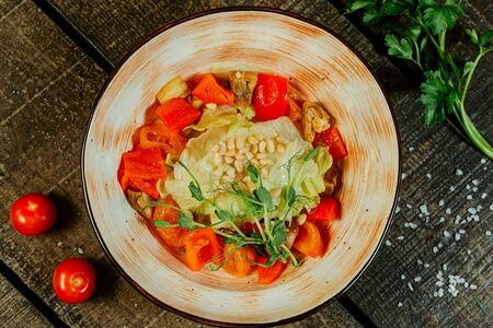 Мангал-салат с кедровыми орешками