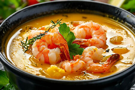 Суп сливочный с креветкой