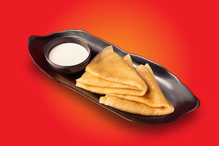 Блины сладкие со сметаной веган