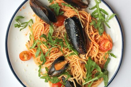 Паста с мидиями