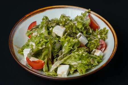 Салат с хрустящими баклажанами