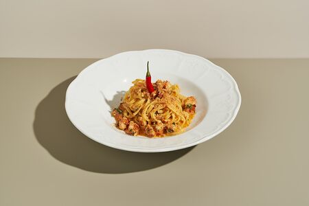 Алио Олио с креветками