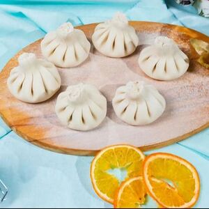 Хинкали со свининой и говядиной жареные