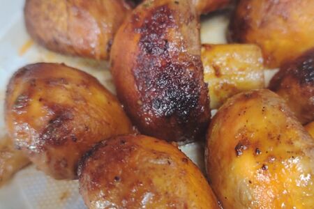 Шампиньоны на мангале