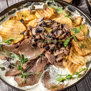 Язык на горячей сковороде