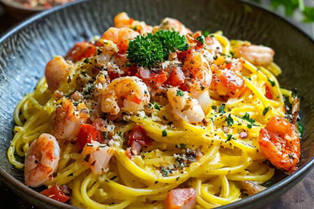 Карбонара с морепродуктами