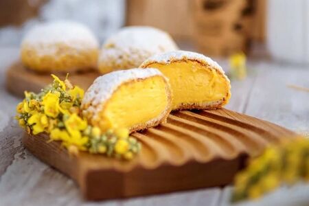 Пирожное Шу манго