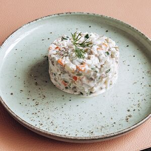 Оливье с говяжьим языком