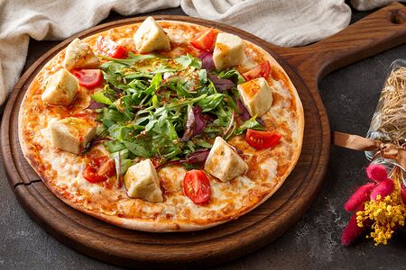 Пицца с хрустящими баклажанами