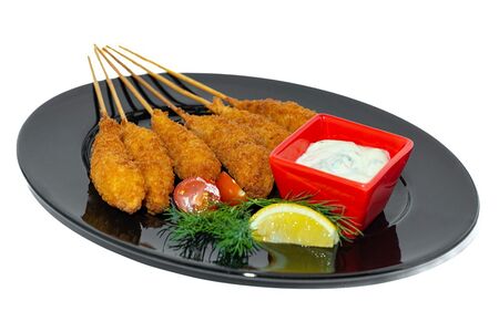 Тигровые креветки в кляре