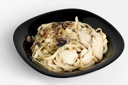 Тальятелле с грибами и куриной грудкой