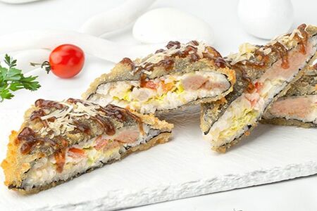 Суши-сэндвич с лососем терияки