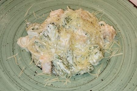 Паста с сёмгой и брокколи