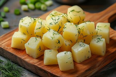 Картофель отварной с укропом